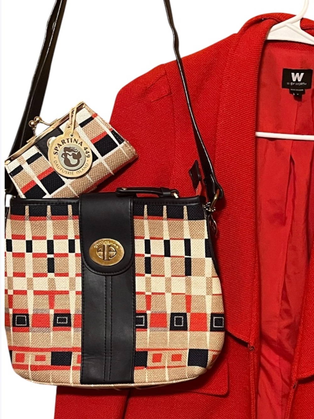 Spartina 449 Crossbody & Wallet set Red & Navy colors 59-% off dropped
